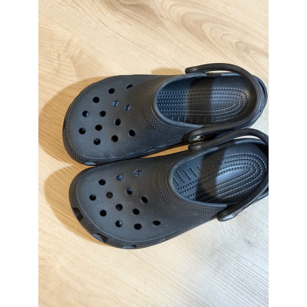 Crocs Classic Clogs Black M 5 W 7 Unisex Slip On Water Shoes Comfort